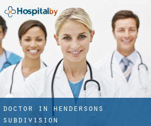 Doctor in Hendersons Subdivision